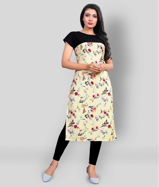 BROTHERS DEAL - Multicolor Crepe Womens Straight Kurti ( Pack of 1 ) - L