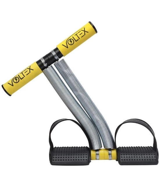 VOLTEX Yellow  Double Spring Tummy Trimmer for Abs Exerciser,Body Toner and Fat Buster| For Men and Women - Yellow