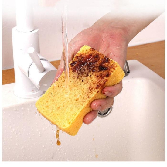 MULTIUSE WOOD PULP KITCHEN CLEANING SPONGE (PACK OF 3)