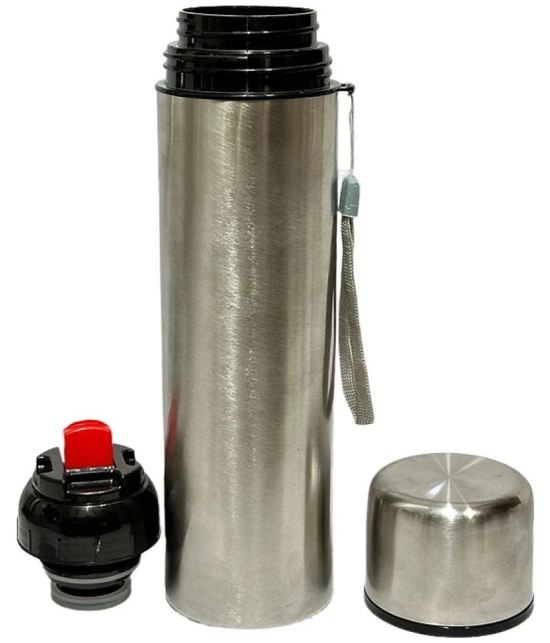 Dynore 1000 ml Flask Silver Steel Flask ( 1000 ml ) - Silver