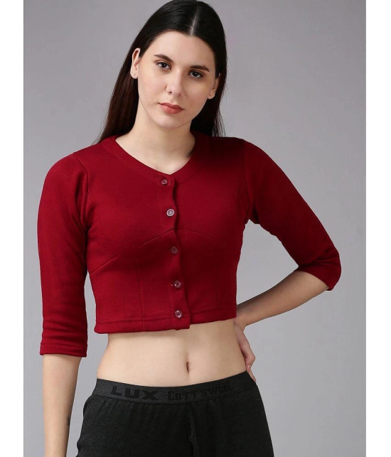 Lux Cottswool Cotton Thermal Tops - Maroon Pack of 1 - None