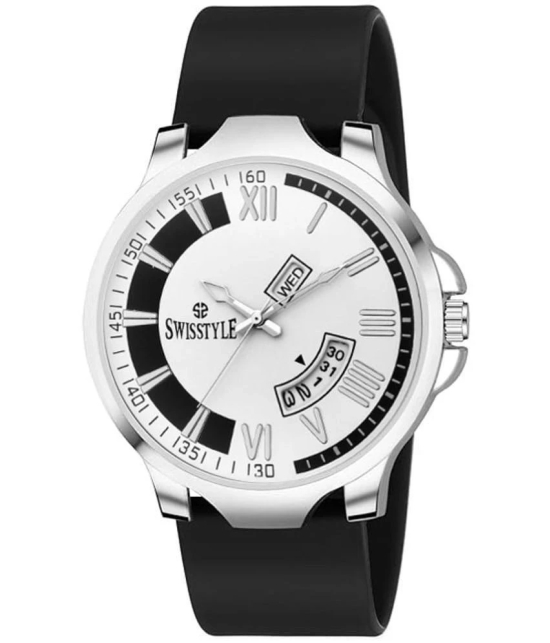 Swisstyle Black Silicon Analog Mens Watch