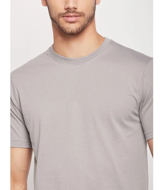 UNIBERRY - Medium Grey Cotton Blend Regular Fit Mens T-Shirt ( Pack of 1 ) - None