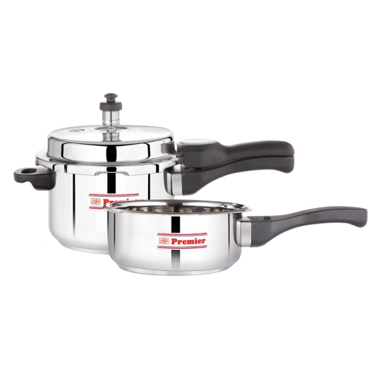 Premier Comfort Stainless Steel Combo 3 Ltr Cooker & Pan Combo SG523