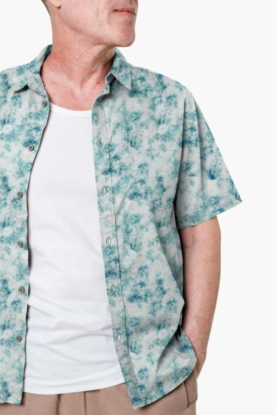 Men's Printed Casual Shirts-M