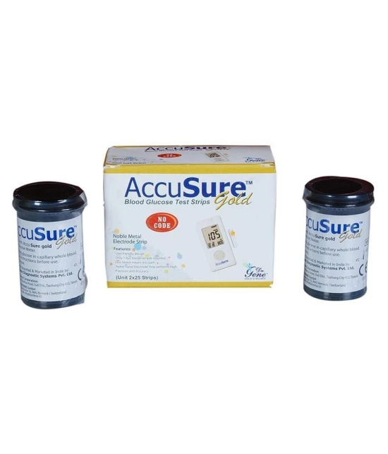 ACCUSURE GOLD 50 STRIPS ONLY(Pack of 1x50)