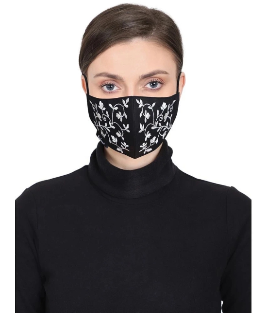 Anekaant - Black Cotton Mask ( Pack of 1 )