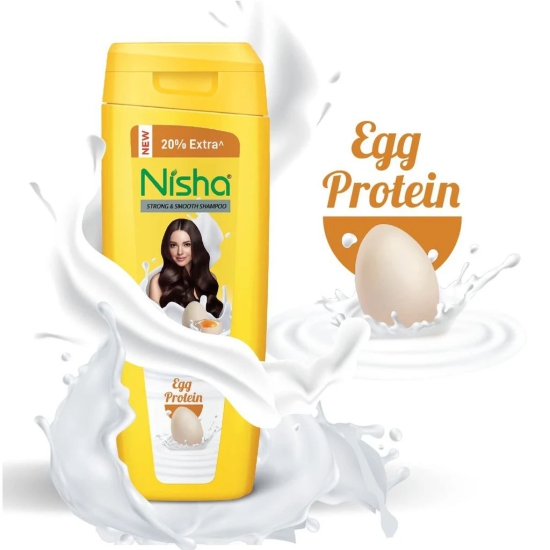 Nisha Egg Protein Shampoo for Strong & Smooth Hair 180ml Pack of 2