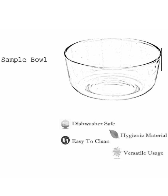 Somil - Serving And Designer Bowl Glass Cereal Bowl 200 mL ( Set of 1 ) - Transparent