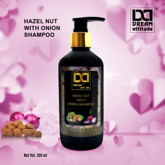 Dream Attitude Hazelnut with Onion Shampoo - Nourish, Revitalize, and Grow Naturally [300ml]