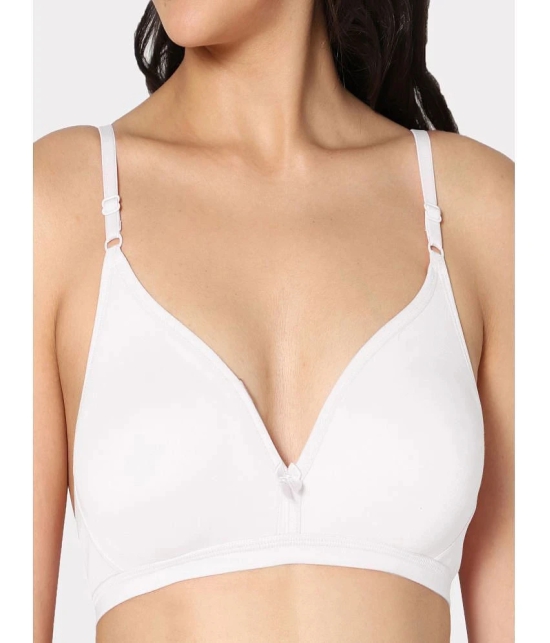 IN CARE LINGERIE White Cotton Blend Non Padded Womens Everyday Bra ( Pack of 1 ) - None