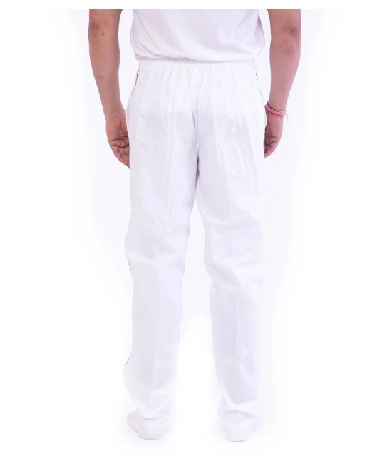 DESHBANDHU DBK White Cotton Joggers Single - 32