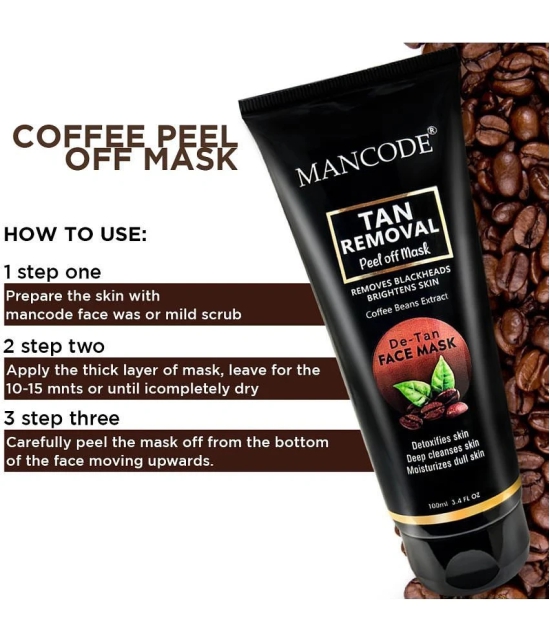 Mancode - Tan Removal Peel Off Mask For All Skin Type ( Pack of 1 )