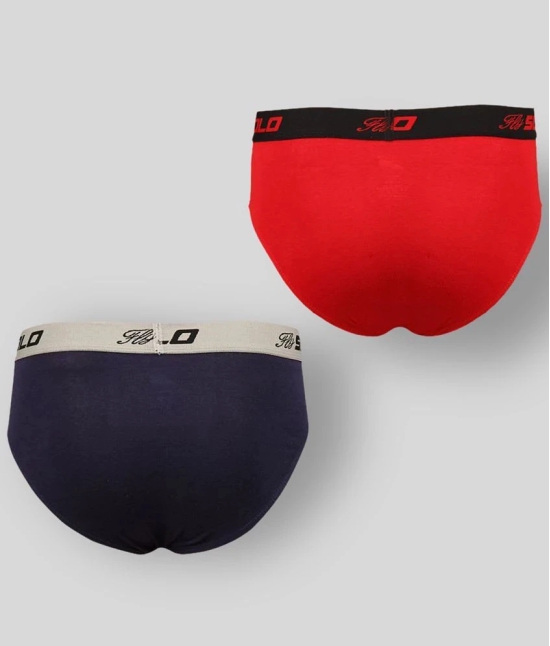 Solo Pack of 2 Cotton Blend Mens Briefs ( Multicolor ) - 80