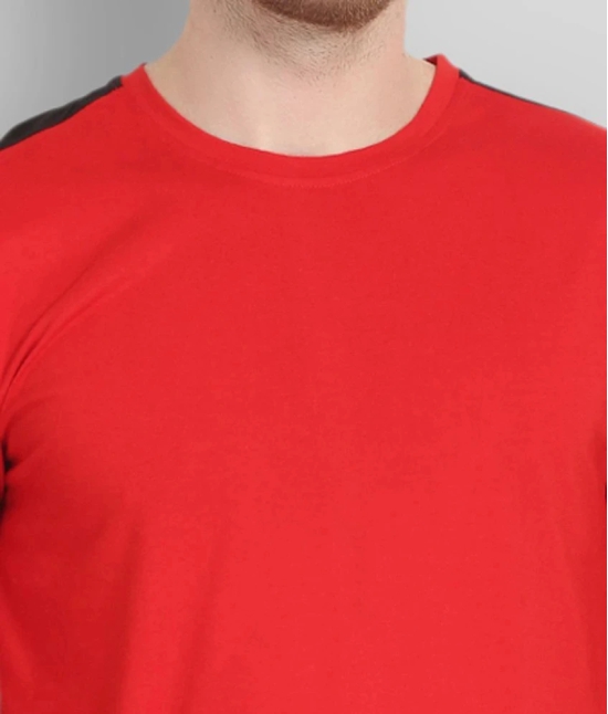 Glito - Red Cotton Blend Regular Fit Mens T-Shirt ( Pack of 1 ) - None