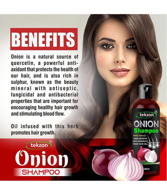 TEKZON Onion Hair Fall Shampoo for Hair Growth & Hair Fall Control Shampoo 100 mL Pack of 3