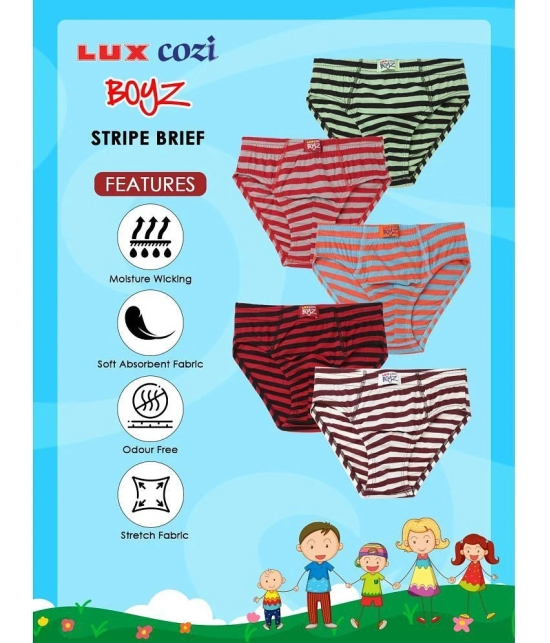 Lux Cozi - Multicolor Cotton Boys Briefs ( Pack of 6 ) - None