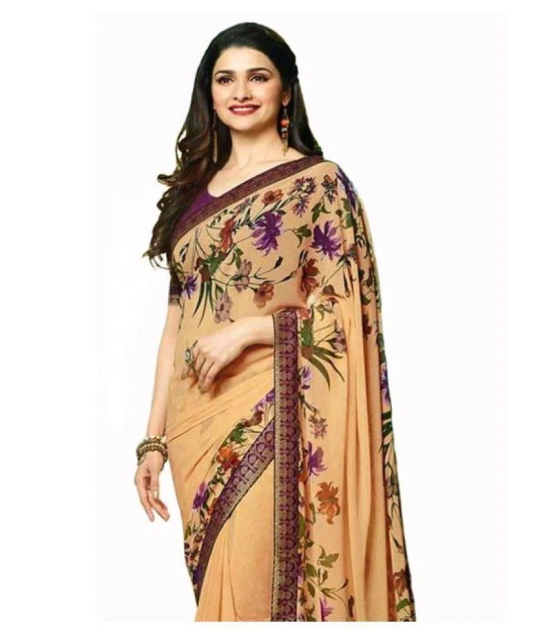 Gazal Fashions - Multicolor Georgette Saree With Blouse Piece (Pack of 1)