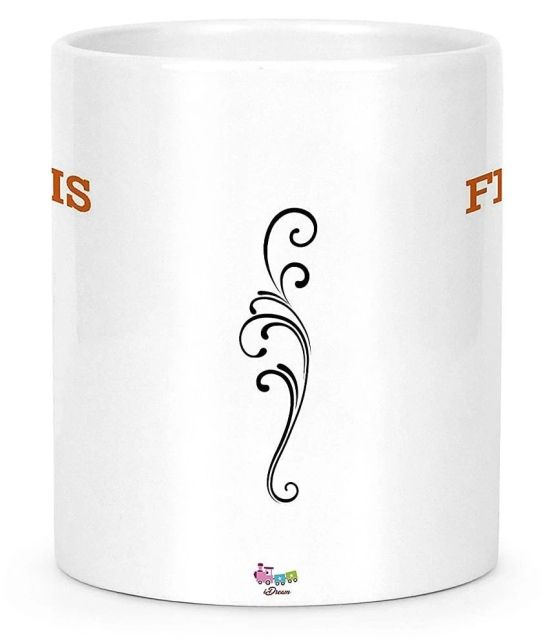 Idream Quote Printed Ceramic Coffee Mug 1 Pcs 330 mL - White