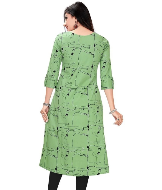 Meher Impex - Green Cotton Blend Womens A-line Kurti ( Pack of 1 ) - None