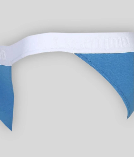 La Intimo Cotton Mens Thongs ( Blue ) - 80