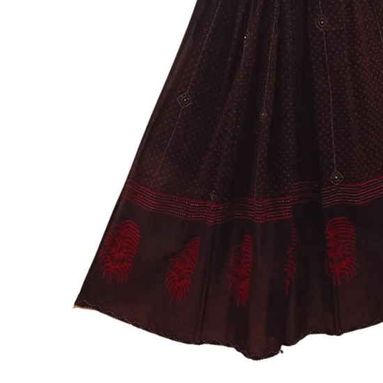 Maroon  Printed Cotton Dupatta