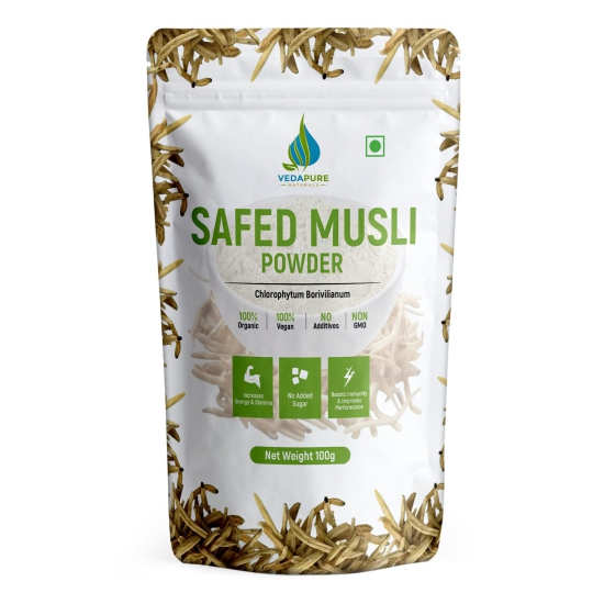 Vedapure Naturals Pure & Natural Safed Musli Powder Supports Vigor & Vitality - 100gm