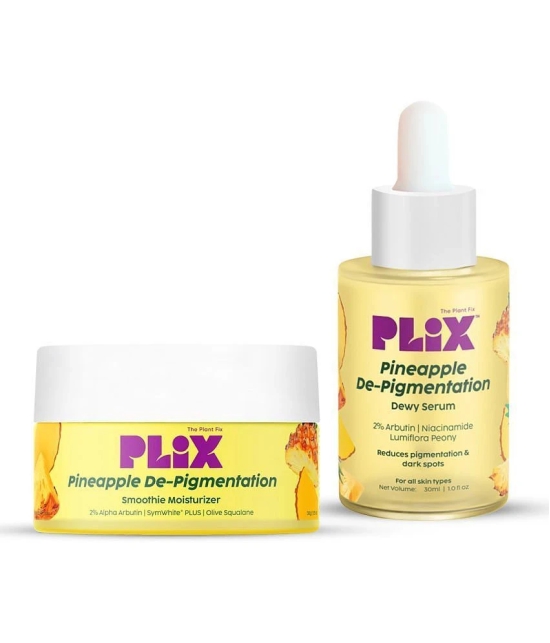 Plix Pineapple Pigmentation Skincare Regime Face Serum and Moisturizer Combo Pack of 2(30ml + 50g)