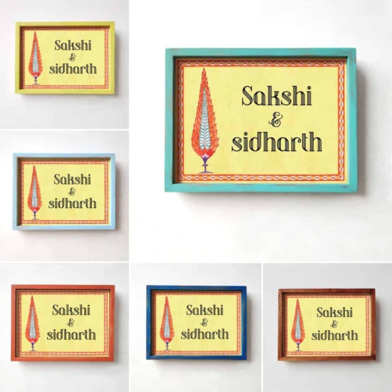 Pankh - Handcrafted Framed Nameplate