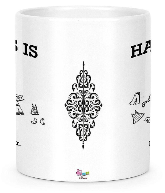 Idream Quote Printed Ceramic Coffee Mug 1 Pcs 330 mL - White