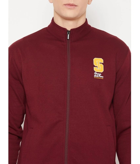 UBX Cotton Blend High Neck Mens Sweatshirt - Maroon ( Pack of 1 ) - None