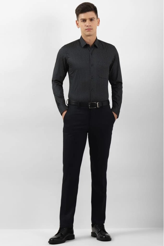 Men Black Slim Fit Formal Full Sleeves Formal Shirt