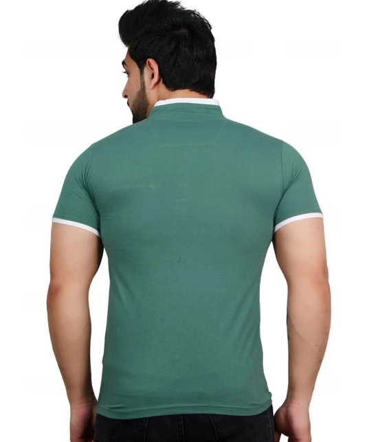 Lycos - Green Cotton Blend Regular Fit Mens T-Shirt ( Pack of 1 ) - None