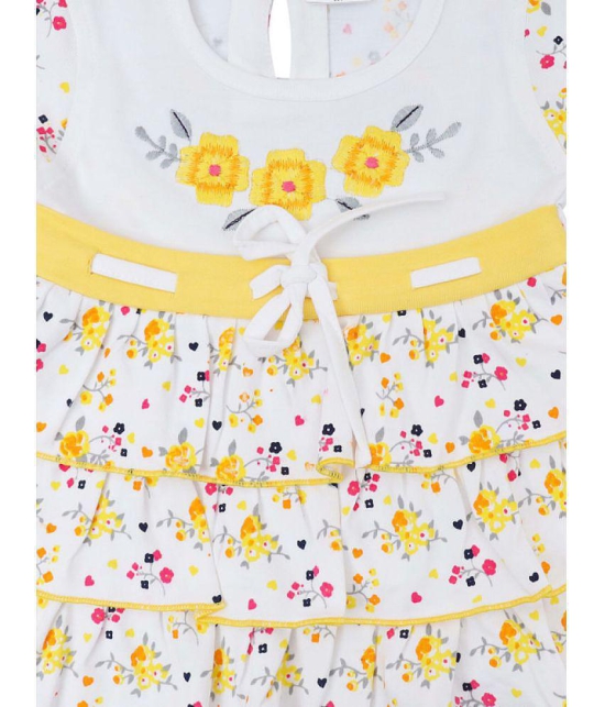 NammaBaby - Yellow Cotton Blend Baby Girl Frock ( Pack of 1 ) - None