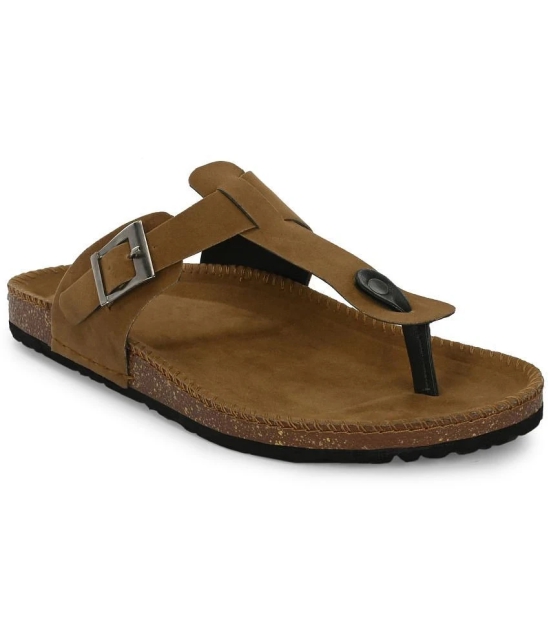 Leeport Camel Mens Thong Flip Flop - None