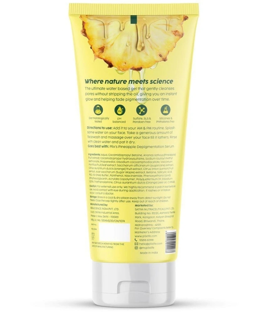 Plix 5% Pineapple Foaming Facewash For Depigmentation & Even Toned Complexion Face Wash(100 ml)