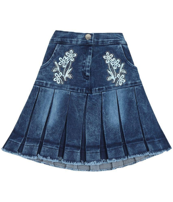 Arshia Fashions Blue Denim Girls Top With Skirt ( Pack of 1 ) - None