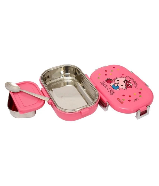 Jaypee - Pink Metal Lunch Box ( Pack of 1 )