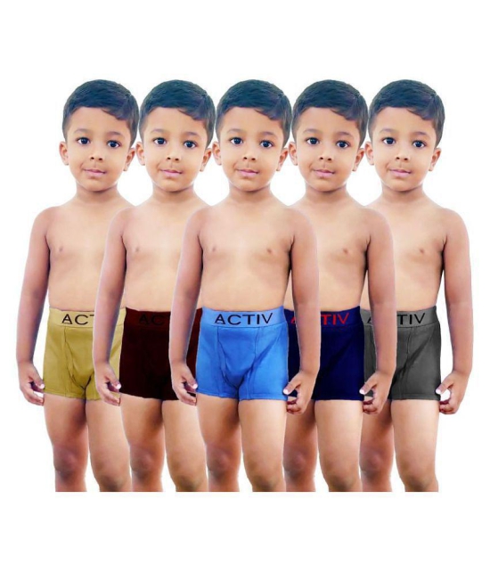 HAP Boys Cotton Trunks | Pack of Five |Innerwear /boxer /Drawer /Outer Elastic - None