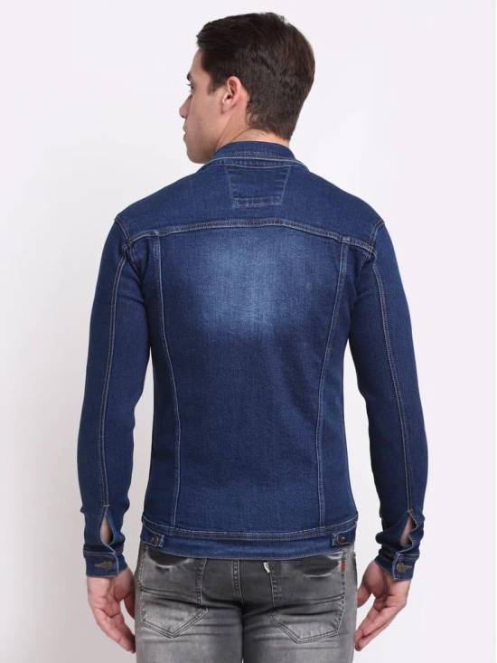 Rodamo Men Blue Washed Colourblocked Denim Jacket