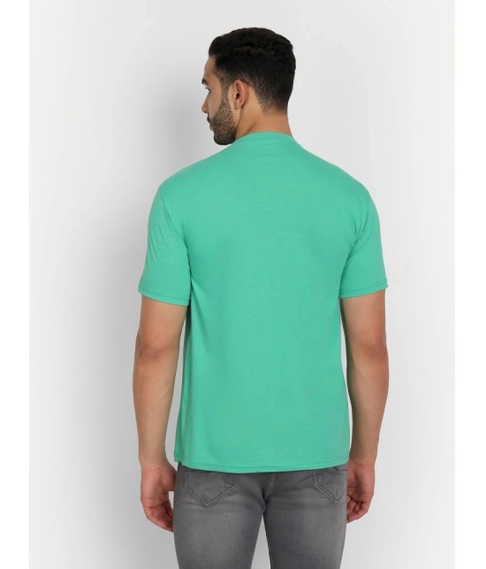 Zeffit - Green Cotton Blend Regular Fit Mens T-Shirt ( Pack of 1 ) - None