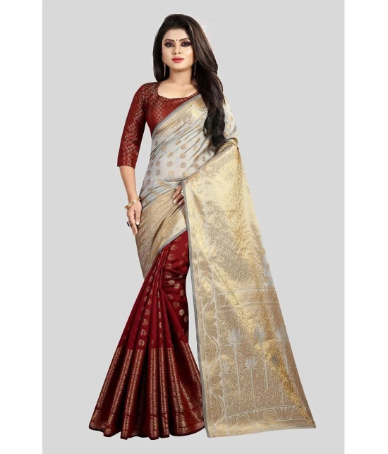 Gazal Fashions - Multicolor Banarasi Silk Saree With Blouse Piece ( Pack of 1 ) - Multicolor