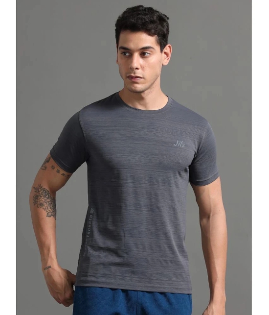 JILZ Polyester Regular Fit Printed Half Sleeves Mens T-Shirt - Grey ( Pack of 1 ) - None