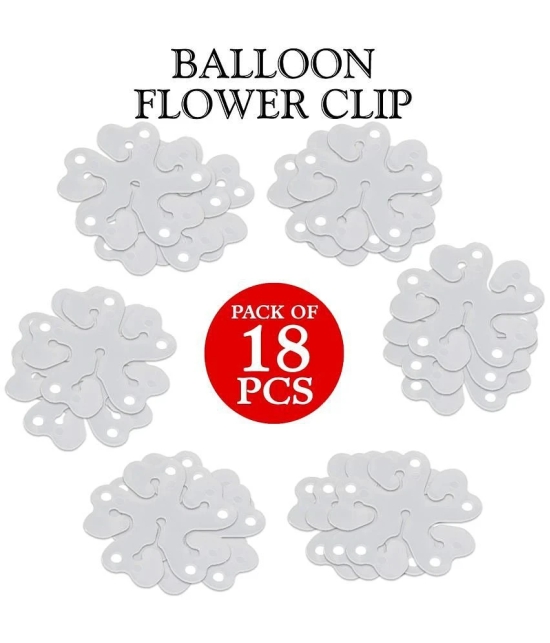 Zyozi ® Flower Shape Balloon Clips for Balloon Holder, Flower Shape Balloon Clips for Balloon, Flower Clips for Balloon Arch for Baby Shower, Wedding, Birthday Party Event Decorations (Pack 