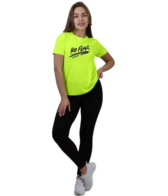 Leotude Green Polyester Regular Fit Womens T-Shirt ( Pack of 1 ) - None