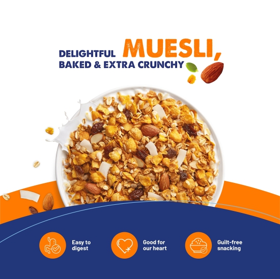 Fit & Flex Backed Muesli Breakfast Cereal Nuts About Nuts 210g