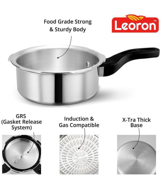 LEORON 5 L Aluminium OuterLid Pressure Cooker With Induction Base