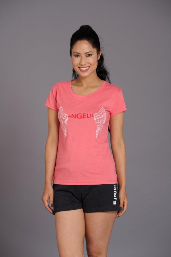 Angelic Pink Oversized T-Shirt for Women