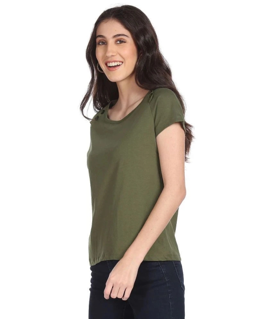 Sugr Cotton Green T-Shirts - Single - S