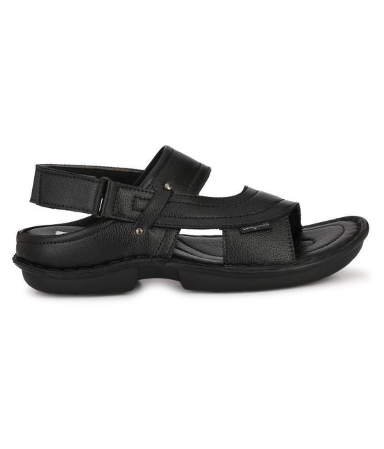 Bucik Black Synthetic Leather Sandals - 8